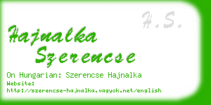 hajnalka szerencse business card